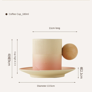 High-Grade Beleza Refinada Bonito Chá Café Sobremesa Bebidas Presente Perfeito Conjuntos Louça Luxo Ins Cerâmica Xícara De Café Pires Set - Product Image 6