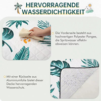 Couverture de pique-nique grande, imperméable, anti-humidité, portable, pliable, à carreaux, pour extérieur et plage