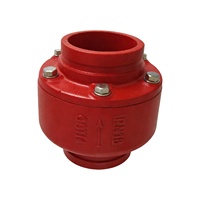 Clapet anti-retour silencieux rainuré pour incendie, en fonte ductile, à réduction de bruit pour système d'extinction d'incendie, DN50-DN300 PN16