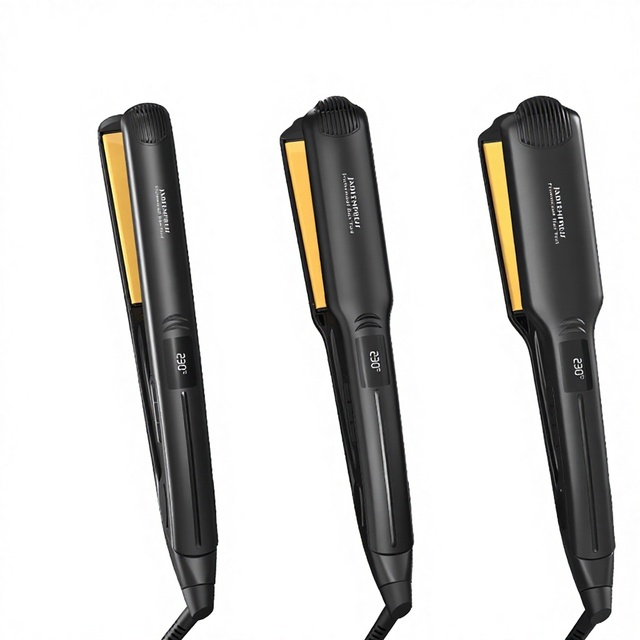LCD Digital Display Electric Professional Ceramic Ionic Flat Iron Hair Straightener Overheating Protection Fast Household