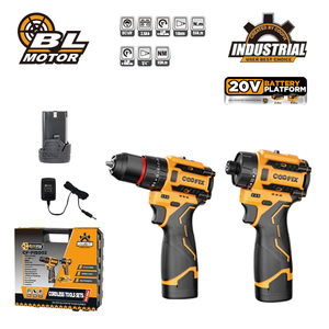 COOFIX CF-PIS002 Set <span class=keywords><strong>Combo</strong></span> 2 Pezzi: Trapano Avvitatore Brushless a Batteria 16.8V <span class=keywords><strong>e</strong></span> Avvitatore a Impulsi - Product Image 2