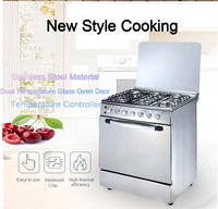 Cuisinière à gaz commerciale à cinq brûleurs, cuisinière de cuisine de comptoir, cuisinière à gaz à 5 brûleurs