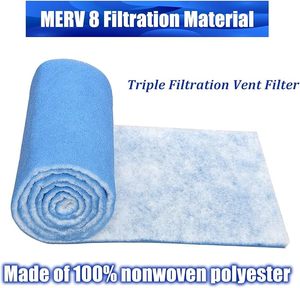 Rouleau de média pré-filtre à air en <span class=keywords><strong>fibre</strong></span> synthétique G3 G4 bleu et blanc personnalisé en usine pour la ventilation - Product Image 2