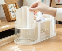 Porte-stylo cylindrique en plastique pour organisateurs de bureau et support Pot à crayons à usage multiple