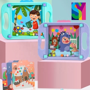 SY Kids Toy Mê Cung Cán Bóng Đồ Chơi Giáo Dục Trò Chơi Cầm Tay Trẻ Em Mê Cung Bằng Nhựa Cân Bằng Trò Chơi Thẻ Câu Chuyện Hai Mặt - Product Image 2