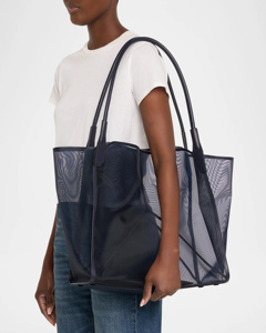 Sac à main en maille transparente personnalisé, <span class=keywords><strong>grand</strong></span> sac de <span class=keywords><strong>plage</strong></span> d'été pour femmes, sac à main OEM ODM - Product Image 4