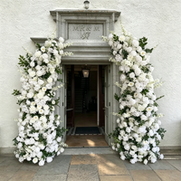 QDROYAL Nouvelle Arche de Mariage en Hortensias Réalistes Faits Main, Haute Simulation, en Tissu de Soie Artificielle, Décoration de Noël - Longue Durée