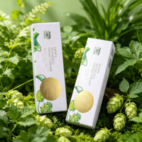 Boîte en carton blanc personnalisée avec impression dorée, emballage cosmétique, boîte en papier