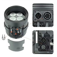 Projecteur LED Slim Rechargeable IP65 4*20W RGBWAUV avec télécommande sans fil DMX512, étanche, pour fêtes, mariages, DJ, discothèques, clubs