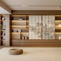 Bibliothèques modulaires écologiques en bois contemporaines personnalisées pour le salon, l'hôtel et le bureau.