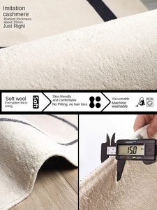Alfombra de cabecera de poliéster con patrón geométrico moderno, alfombra lavable suave Simple, alfombra de lujo para el hogar, alfombra para sala de estar - Product Image 6