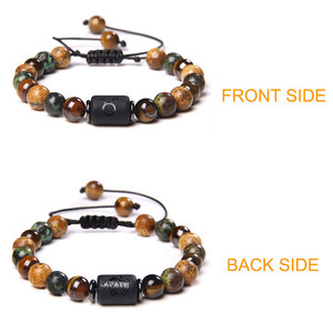 Nuovo Design Braccialetti dell'Amicizia in Pietra Naturale Intrecciata con 12 Segni Zodiacali e Perline in Agata per Donne e Uomini - Product Image 6