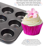 Papier coloré feuille d'aluminium cuisson gâteau tasse Mini feuille d'or Rose Cupcake doublure papier gâteau cas cuisson tasse