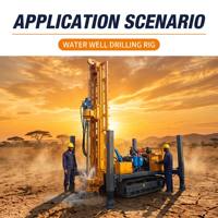 Foreuse hydraulique complète sur chenilles 700M, force de levage 28T, pour le forage de puits d'eau et le développement de l'eau dans le désert en Mauritanie et au Bénin