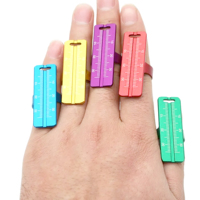 Anillo de Medición Dental Endodóntico de 5 Colores, Regla de Aluminio para Endodoncia, Medidor de Ancho de Conducto Radicular para Limas de Conducto Radicular