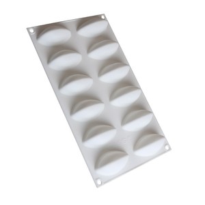 Mango Mousse Cake Silicone Mold 12 Cavity Oval Shape Baking Tools For Dessert Ice Cream Chocolate Making - Product Image 4
