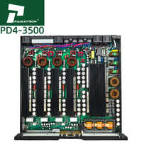 Amplificador de Subwoofer Metálico de 4 Canales Paulkitson PD43500 SiC, 2/4/8 Ohm, 4X6800W, 1U, Clase D Profesional, Audio de Alta Resolución