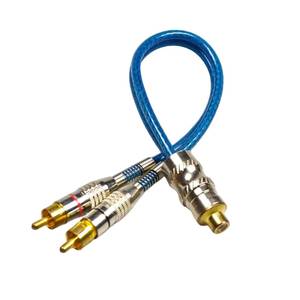 Professional gold-plated 4-core 5mm stereo RCA audio <b>cable</b> with aluminum foil shielding, braided PVC sheath for car and home - Product Image 6