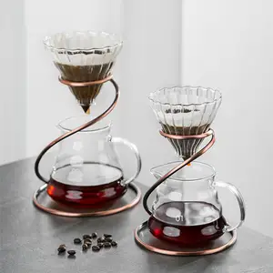 कॉफी एक्सेसरीज हाथ से बना एस्प्रेसो धातु कॉफी फिल्टर कप धारक रैक कॉफी ड्रिपर स्टैंड