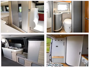 Portes de volet roulant en alliage d'aluminium personnalisées avec fonctionnement du moteur pour <span class=keywords><strong>caravane</strong></span> RV cuisine douche Van portes - Product Image 5