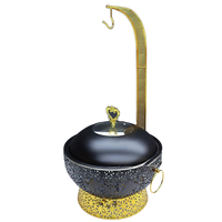 BOSAI Réchaud de buffet de luxe à couvercle suspendu, capacité 6L/8L, chauffe-plat à alcool, options de couleurs or/noir/blanc non revêtues