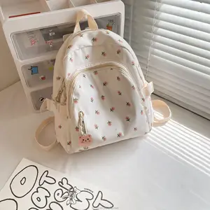 mini waterproof outdoor travel leisure student backpack flower printing bag school bag backpack fashion school bags for girls