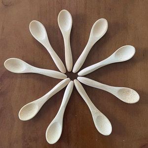 Cuillère à miel en bois de 9 cm réutilisable pour un usage quotidien, vaisselle de table - Product Image 2