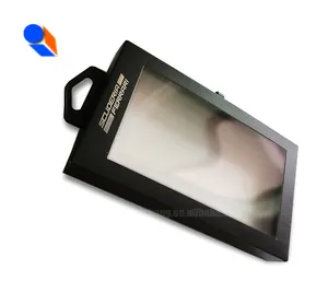 Gümüş folyo logosu siyah baskı çekmece kutusu elbise için PVC pencere ile özelleştirilmiş telefon usb ambalaj siyah hediye kutusu