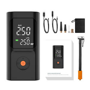 Kompresor udara 150 PSI, pompa udara ban sepeda motor mobil cocok untuk mobil dengan Powerbank dan lampu Led - Product Image 5
