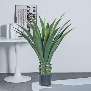 Planta Artificial de Agave Meng Jie de 30cm-100cm, Plástico PU en Maceta, Decoración Interior - Product Image 3