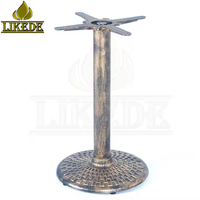 Socle de table en fonte dorée de luxe, base de table moderne pour restaurant, café, hôtel, maison, hauteur personnalisée, OEM