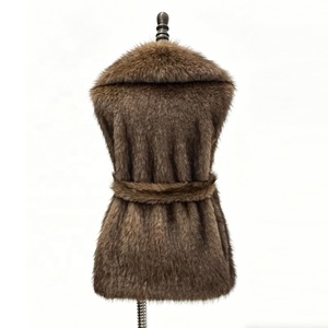 <span class=keywords><strong>Gilet</strong></span> <span class=keywords><strong>sans</strong></span> manches en fausse <span class=keywords><strong>fourrure</strong></span> tissée Zeyu pour femme, coupe ample, avec ceinture, écologique et respirant, idéal pour les trajets quotidiens - Product Image 6
