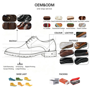 Zapatos Derby de Lujo de Piel de Vacuno de Primera Calidad Lavada, Color Coñac Pulido, con 5 Ojales, Construcción Goodyear Welted, Suela Gruesa con Nudos, Estilo Dark Academia de Diseñador - Product Image 3