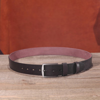 Ceinture vintage en cuir de vachette gaufré avec boucle en alliage, pour homme, style business décontracté, épaisse et texturée, pour usage quotidien, unisexe, accessoire cadeau