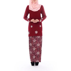 2019 vêtements assortis en ligne mère et fille géométrique Baju Melayu pour bébé pyjamas - Product Image 4