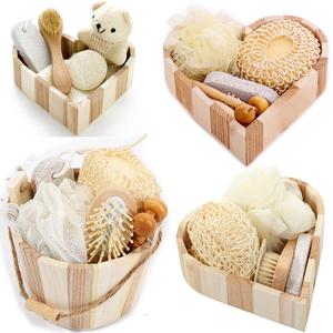Juego de Regalo de Spa de Lujo para Mujer, Cepillo Corporal de Madera en Forma de Corazón, Juego de Seis Piezas - Product Image 4