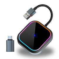 Adaptateur CarPlay sans fil K521 Carplay ou Android auto AI Box Rhythmic rgb light Android Car Play Smart Streaming Box