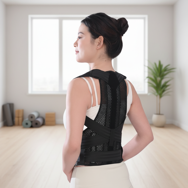 Manufacturer Lumbar Back Stretcher 4 Support Plates Posture Corrector Men Waist Back Belt Back Pain Relief Adjustable Portable