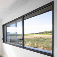 Fenêtre coulissante à double vitrage insonorisée et isolante pour hôtel et cuisine, fenêtre coulissante en aluminium