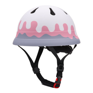 Casco de Bicicleta para Niños con Diseño de Pastel, Color Rosa, Unisex, Casco de Seguridad Infantil para las Cuatro Estaciones - Product Image 1
