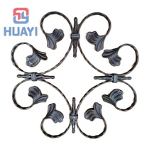 Fleurs en métal durables pour la modélisation 3D Belles décorations florales pour portes et escaliers Clôtures Treillis et portails