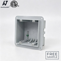 Boîtier électrique ETL PVC pour sécheuse, 61 pouces cubes, quatre entrées de câbles, gris, non métallique, pour nouvelle construction
