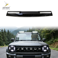 Accessoires de modification de voiture Lampe de toit à LED avec deux lumières noir brillant pour Chery Jetour T2 Accessoires 2023