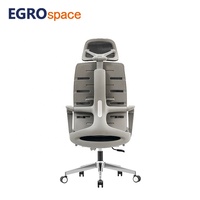 Chaise de bureau ergonomique de luxe EGROspace avec support lombaire, appui-tête moderne et pivotant – Fournisseur commercial