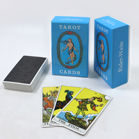 Vente en gros de cartes de tarot populaires de haute qualité, cartes de tarot bleues à impression personnalisée avec guide