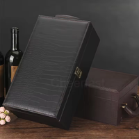 Boîtes à vin en carton gaufré de qualité supérieure, emballages cadeaux de luxe personnalisés pour spiritueux avec estampage métallique