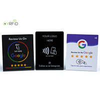 Acrylique imperméable suivez-nous sur Instagram support Nfc affichage Google Review supports de table Nfc