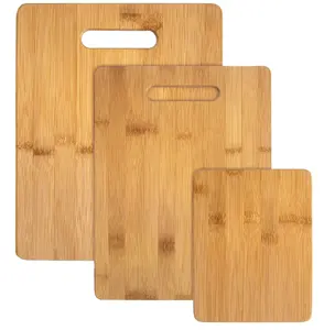 3种不同尺寸的木板，用于面包切菜板水果奶酪上菜板