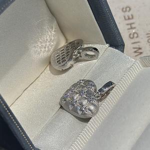 จี้เงินแท้ S925 รุ่น Wenchi สไตล์โบราณ รูปหัวใจถักทอ ดีไซน์เรียบง่าย ทันสมัย น่ารัก เท่ห์  แบบขัดเงา จี้ห้อยคอสวยงาม - Product Image 3