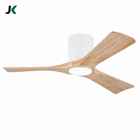 Ventilateur de plafond Hugger de 44 pouces avec lumière LED, moteur DC, 3 pales en pin massif, télécommande WiFi pour salon et chambre à coucher